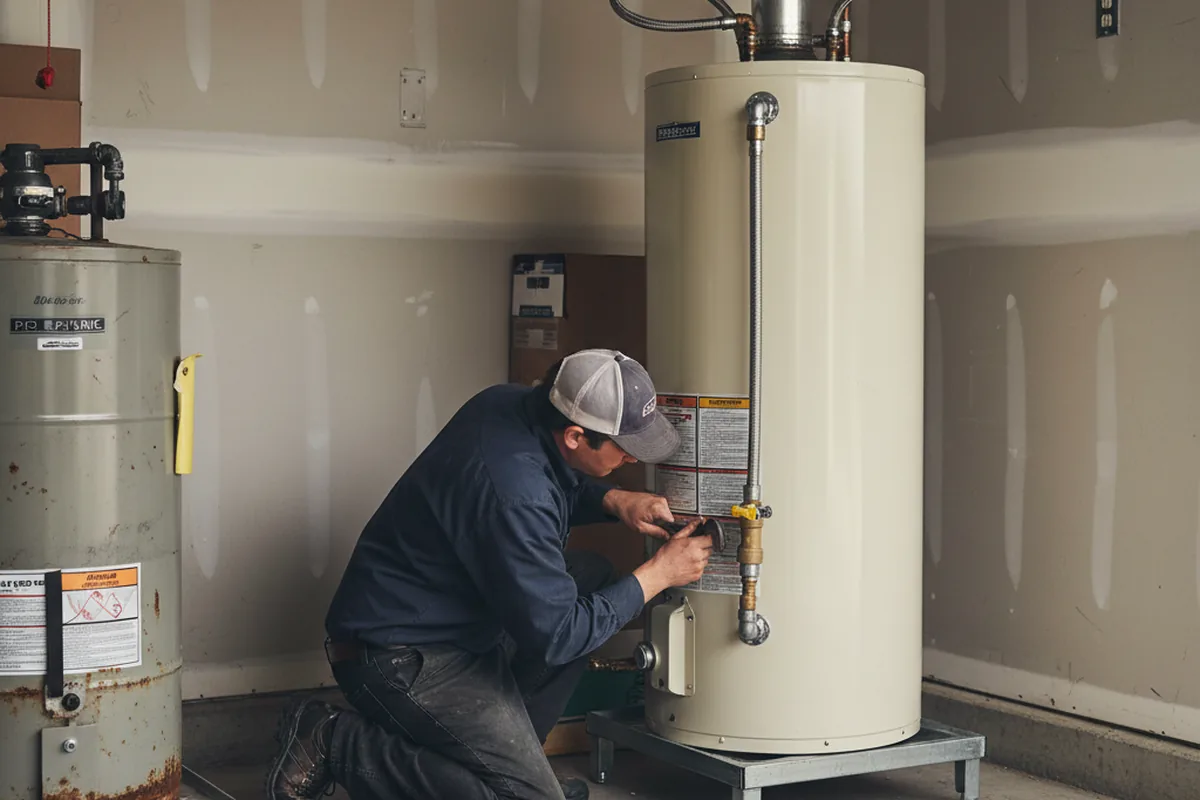 Water heater and shutoff valve replacement in Malta